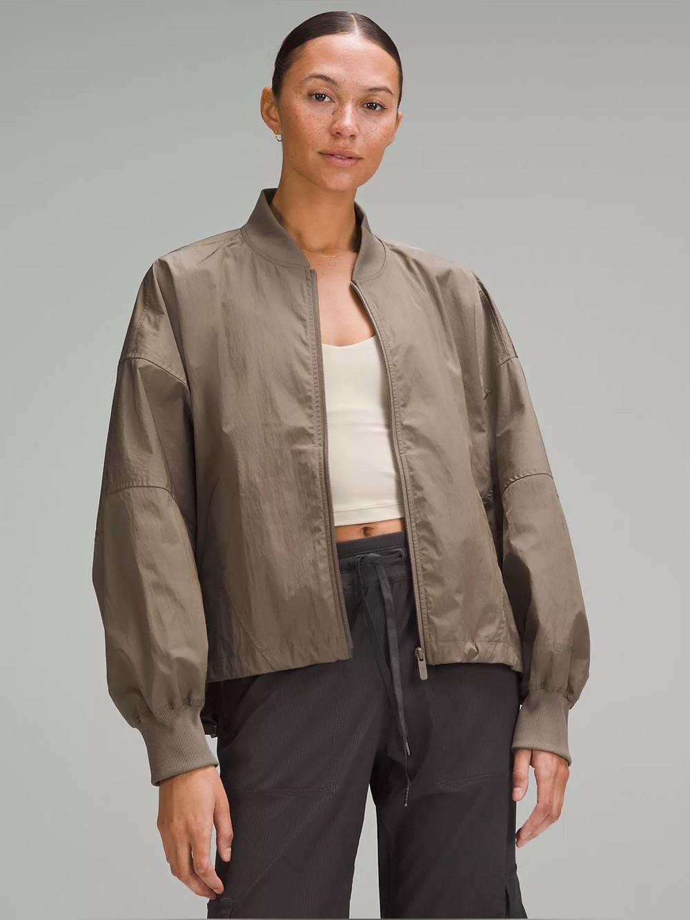 NWOT Lululemon Hem-Cinch Bomber Jacket in Mauve, Water Resistant & Wind Proof
